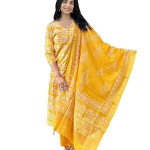 Women Printed Straight Kurta and Pant with Dupatta Set
