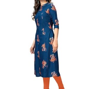Vbuyz Printed A-Line Cotton Pink Kurta for Woman | Cotton Kurtas for Women | Ethnic Dresses for Women | A-Line Kurtas Kurtis | Designer Kurta | Long Kurtas for Women | Printed Kurtas