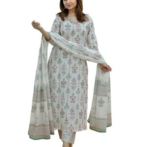 KLOSIA Women's Viscose Kurta Set with Dapatta