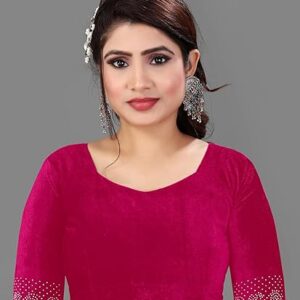 Women's Saree Work beautiful Siroski Dimonand Work threads and Cut Broder work with Siroski Work Lace