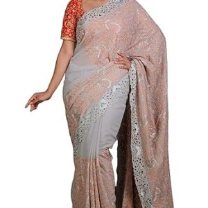 Kashmiri Embroidery Work Designer Saree