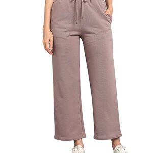 Alan Jones Clothing Solid Women's Relaxed Fit Wide Legs Track Pant