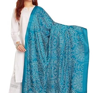RANI SAAHIBA Women's Art Silk Printed Dupatta