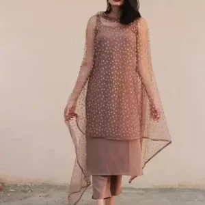 BEAUTIFUL BROWN KURTA SETS WITH DUPATTA AND BOTTOMWEAR