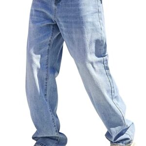 GLOOKS Men Jeans Pants | Denim Jens | Baggy Sty for Man | Regular Fit's | Mid RiseLoose Fit & Stylish Jeans for Men's