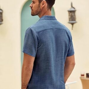 Lymio Men Cotton Regular Fit Shirt || Stylish (Resort-Slub)