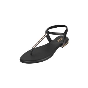 Metro Women Synthetic Leather Flat Fashion Sandal