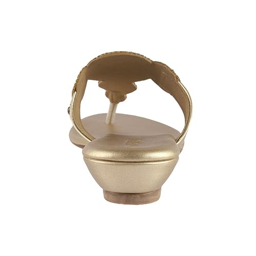 Metro Women Faux Leather Ethnic Traditional Slip-on Sandals - Image 4