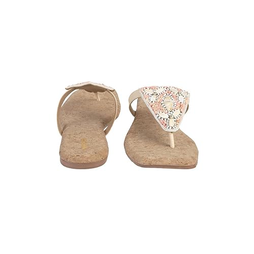 Mochi Women Flat Beaded Ethnic Slip-on Sandal - Image 3