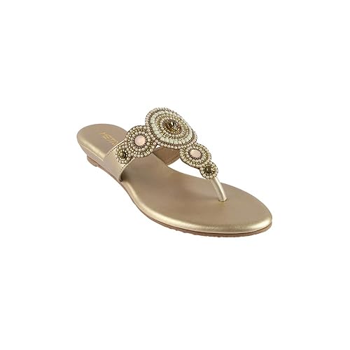 Metro Women Faux Leather Ethnic Traditional Slip-on Sandals - Image 6