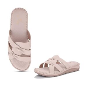 XE Looks Orthopedic Doctor Slippers – Cross-Strap Flat Sandals with Cushioned Sole and Trendy Design for Girls & Womens