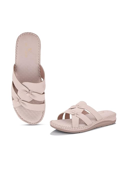 XE Looks Orthopedic Doctor Slippers – Cross-Strap Flat Sandals with Cushioned Sole and Trendy Design for Girls & Womens