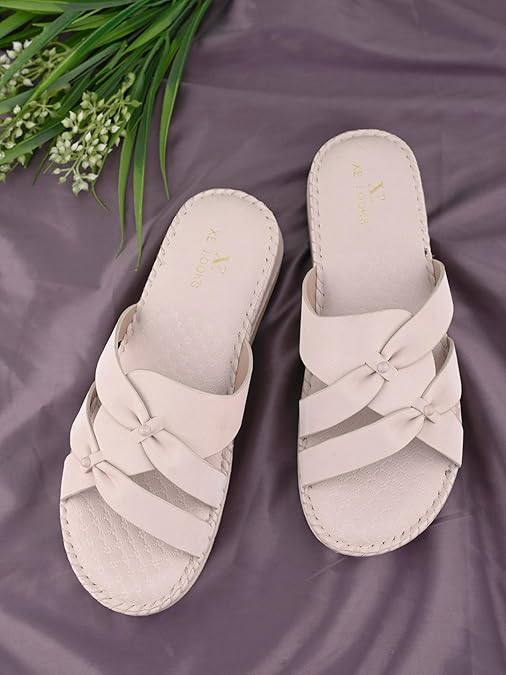 XE Looks Orthopedic Doctor Slippers – Cross-Strap Flat Sandals with Cushioned Sole and Trendy Design for Girls & Womens - Image 5