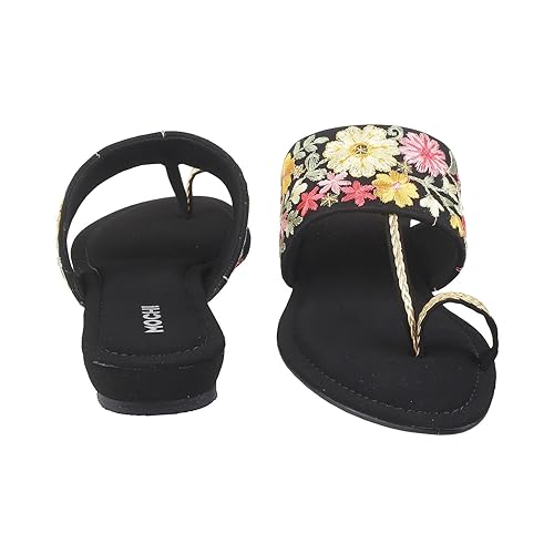 Mochi Women Flat Embroidered/Ethnic Chappal - Image 3